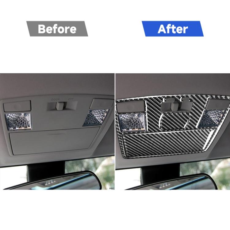 Car Carbon Fiber Front Reading Light Decorative Sticker for Mazda RX8 2004-2008, Left and Right Drive Universal, Front Reading Light