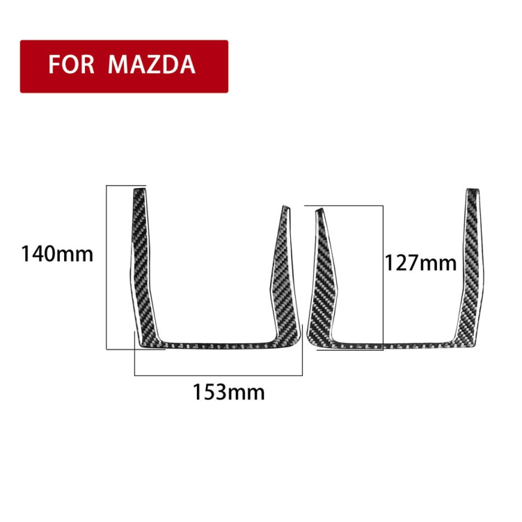 2 PCS Car Carbon Fiber Rear Door Handle Decorative Sticker for Mazda RX8 2004-2008, Left and Right Drive Universal, Rear Door Handle