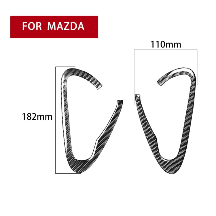 2 PCS Car Carbon Fiber Door Handle Decorative Sticker for Mazda RX8 2004-2008, Left and Right Drive Universal, Door Handle