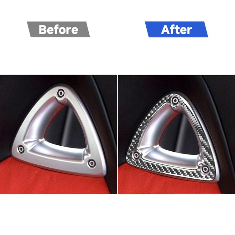 Car Carbon Fiber Seat Headrest Decorative Sticker for Mazda RX8 2004-2008, Left and Right Drive Universal, Seat Headrest