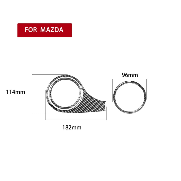 Car Carbon Fiber Dashboard Air Outlet Decorative Sticker for Mazda RX8 2004-2008, Left Drive, Dashboard Air Outlet