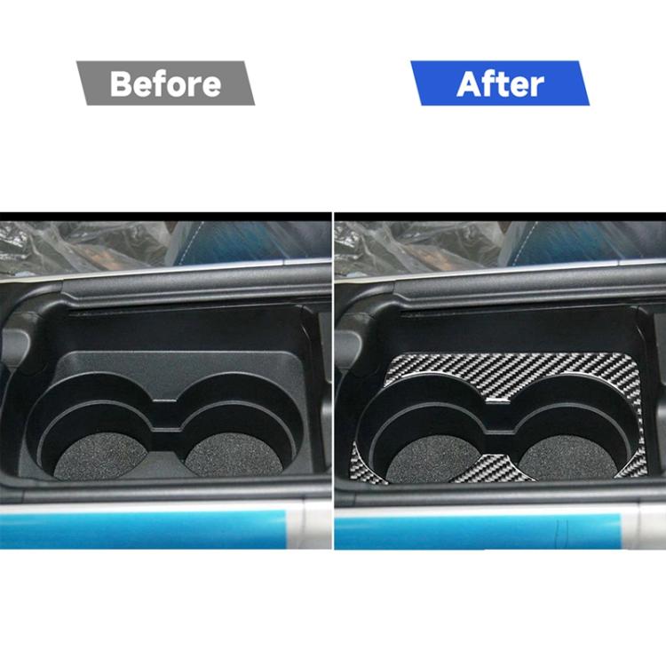 Car Carbon Fiber Handrail Cup Holder Decorative Sticker for Mazda RX8 2004-2008, Left Drive, Handrail Cup Holder