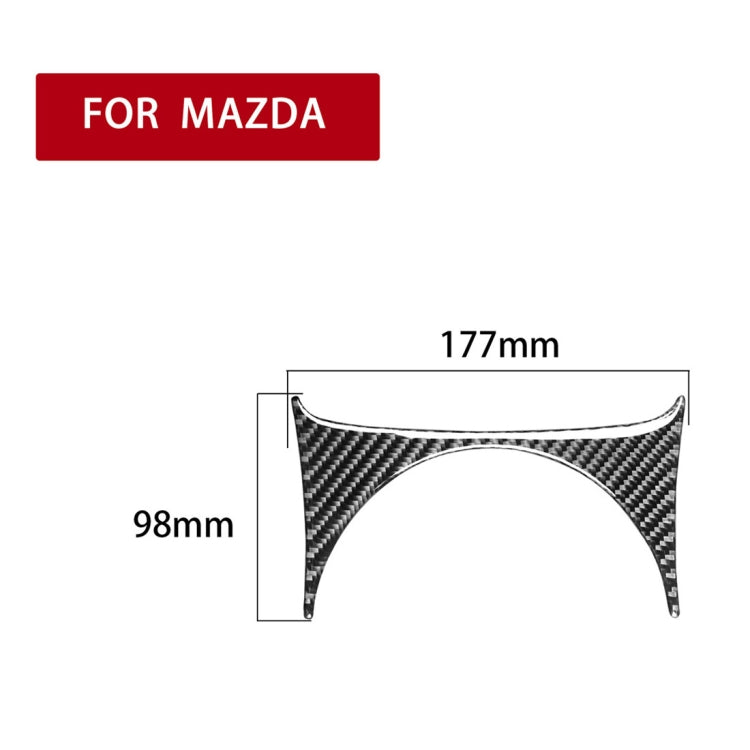 Car Carbon Fiber Gear Position Console Upper Decorative Sticker for Mazda RX8 2004-2008, Left and Right Drive Universal