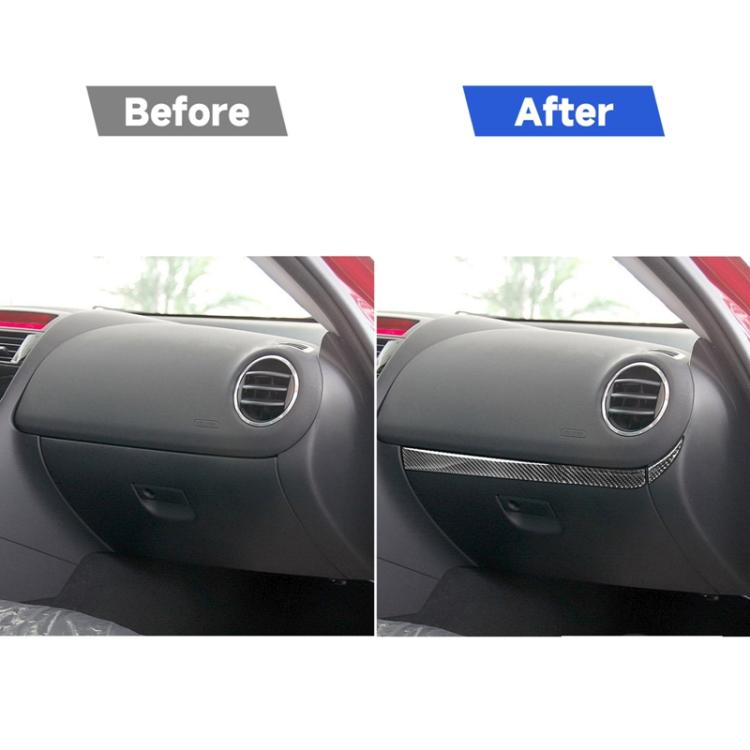 2 in 1 Car Carbon Fiber Passenger Side Storage Decorative Sticker for Mazda RX8 2004-2008, Left and Right Drive Universal, Passenger Side Storage