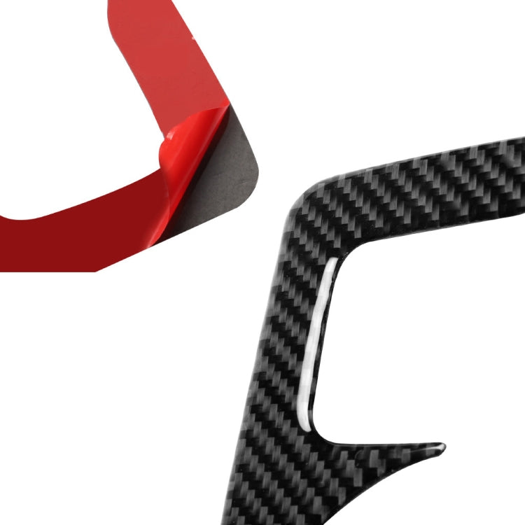 Car Carbon Fiber Central Control Heating Button Decorative Sticker for Nissan 370Z Z34 2009-, Left and Right Drive Universal, Central Control Heating Button