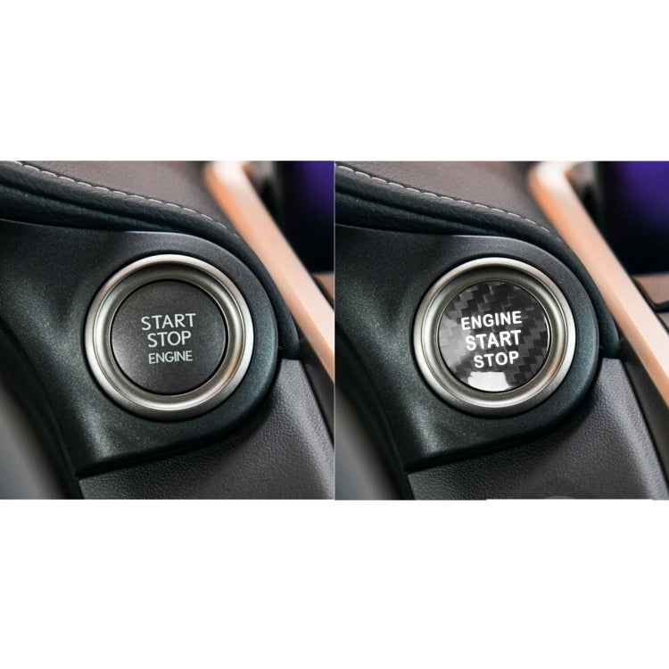 Car Carbon Fiber Engine Start Button Decorative Cover Trim for Lexus NX200