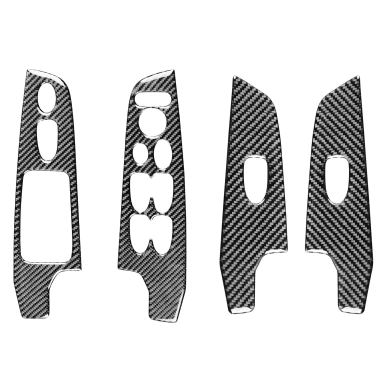 4 in 1 Car Carbon Fiber Glass Lift Panel Decorative Sticker for Honda Civic 8th Generation 2006-2011, Right Drive, Glass Lift Panel, Right Drive