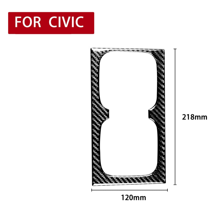 Car Carbon Fiber Water Cup Holder Decorative Sticker for Honda Civic 8th Generation 2006-2011, Left and Right Drive Universal, Water Cup Holder