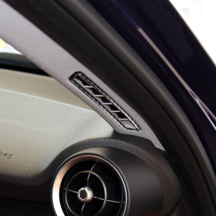 2 in 1 Car Carbon Fiber A-pillar Air Outlet Panel Decorative Sticker for Alfa Romeo Giulia 2017-2019, Left and Right Drive Universal, A-pillar Air Outlet