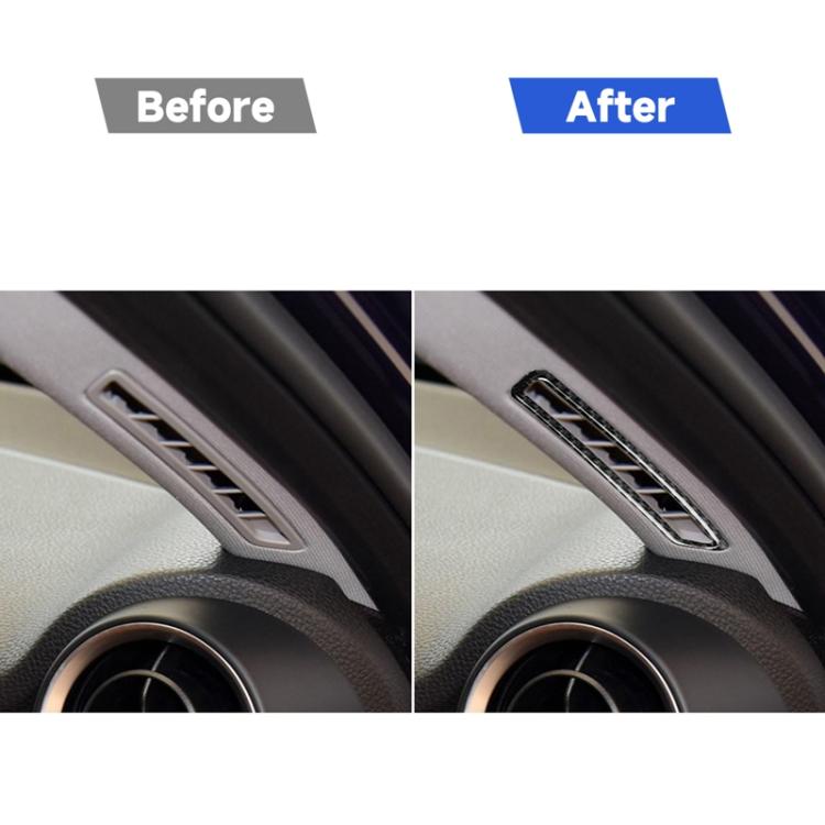 2 in 1 Car Carbon Fiber A-pillar Air Outlet Panel Decorative Sticker for Alfa Romeo Giulia 2017-2019, Left and Right Drive Universal, A-pillar Air Outlet