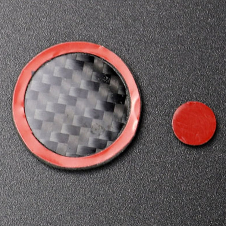 One Set Car Carbon Fiber Multimedia Knob Decorative Sticker for Mazda 3 / 6 / CX-9 / CX-5, Left and Right Drive Universal, Multimedia Knob