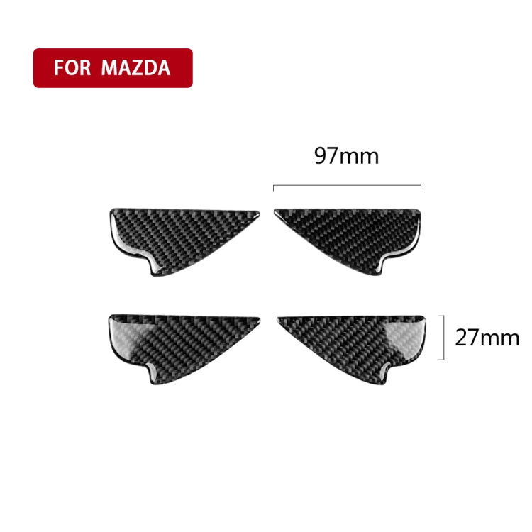 Car Carbon Fiber Inner Door Bowl Decorative Sticker for Mazda, Left and Right Drive Universal, Inner Door Bowl