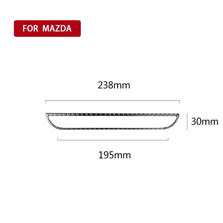 Car Carbon Fiber Central Control Panel Decorative Sticker for Mazda CX-5 2017-2018, Left and Right Drive Universal, Central Control Panel