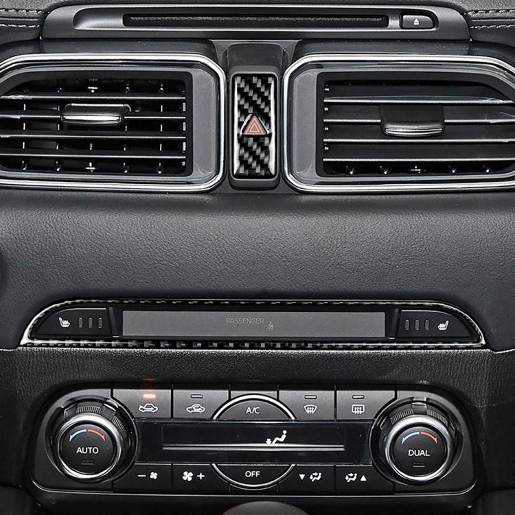 Car Carbon Fiber Central Control Panel Decorative Sticker for Mazda CX-5 2017-2018, Left and Right Drive Universal, Central Control Panel