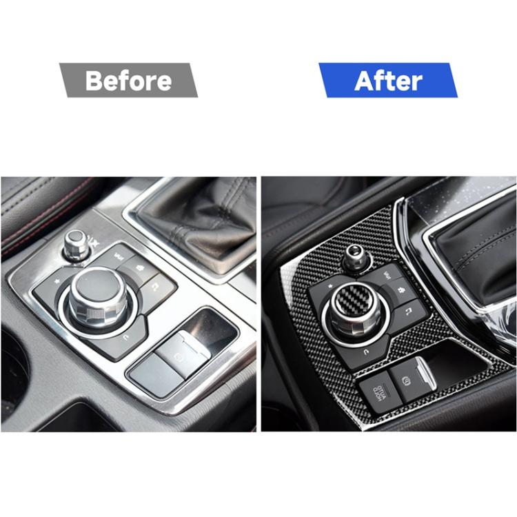 Car Carbon Fiber Electronic Handbrake Panel Decorative Sticker for Mazda CX-5 2017-2018, Right Drive, Electronic Handbrake Panel, Right Drive
