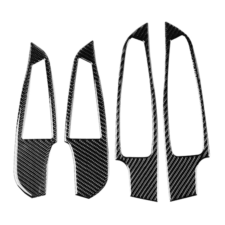 4 in 1 Car Carbon Fiber Window Glass Lift Decorative Sticker for BMW 3 Series G20/G28/325Li/330d/335 2019-2020, Left and Right Drive Universal, Window Glass Lift