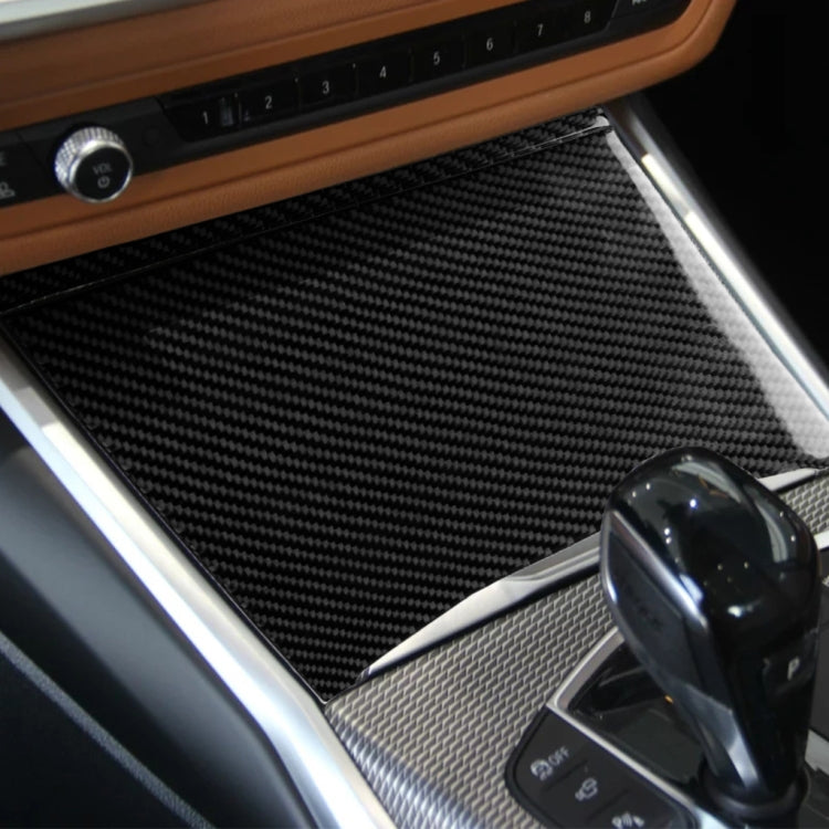 2 in 1 Car Carbon Fiber Water Cup Cover Decorative Sticker for BMW 3 Series G20/G28/325Li/330d/335 2019-2020, Left Drive, Water Cup Cover, Left Drive