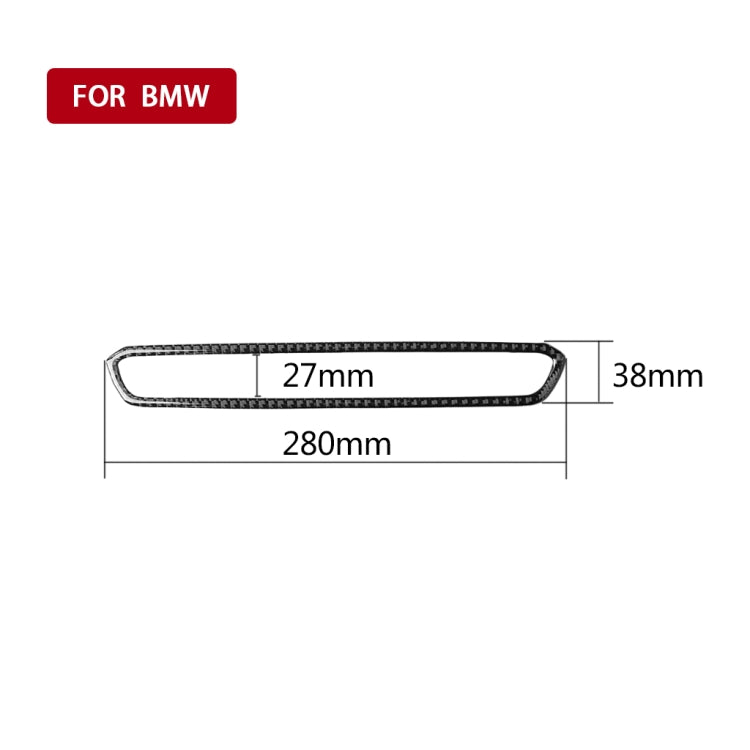 Car Carbon Fiber CD Button Frame Decorative Sticker for BMW 3 Series G20/G28/325Li/330d/335 2019-2020, Left and Right Drive Universal, CD Button Frame