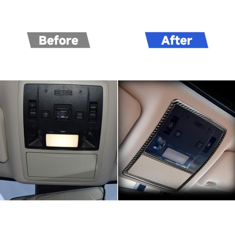 Car Carbon Fiber Front Reading Light Decorative Sticker for Lexus RX300 / 270 / 200T / 450h 2016-2019, Left and Right Drive Universal, Front Reading Light