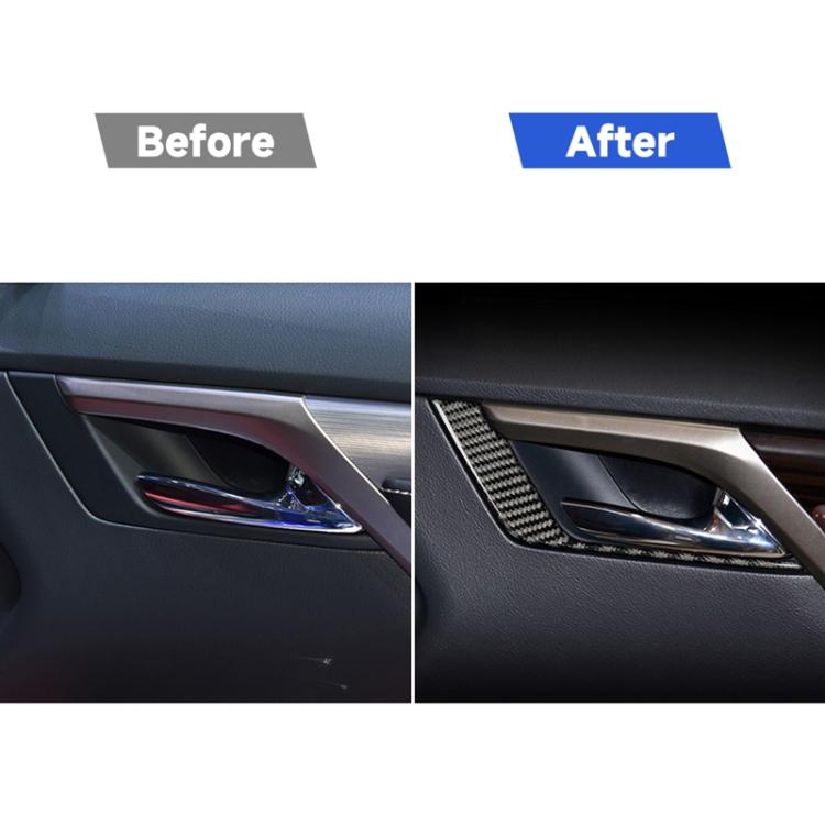 Car Carbon Fiber Front Door Handle A Decorative Sticker for Lexus RX300 / 270 / 200T / 450h 2016-2019, Right Drive, Front Door Handle A