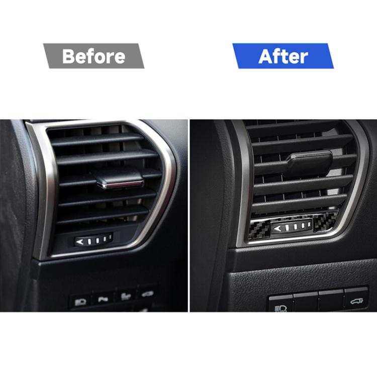 Car Carbon Fiber Left and Right Air Outlet Decorative Sticker for Lexus NX200 / 200t / 300h 2014-2021, Left and Right Drive Universal, Left and Right Air Outlet