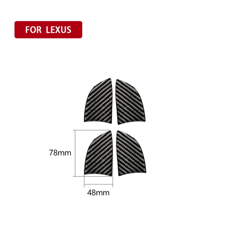 Car Carbon Fiber Inner Door Bowl Decorative Sticker for Lexus NX200 / 200t / 300h 2014-2021, Left and Right Drive Universal, Inner Door Bowl