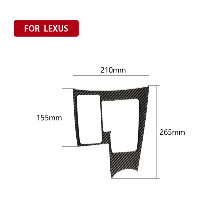 Car Carbon Fiber Gearshift Panel B Decorative Sticker for Lexus NX200 / 200t / 300h 2014-2021, Left Drive, Gearshift Panel B, Left Drive