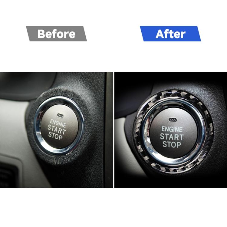 Car Carbon Fiber Start Circle Decorative Sticker for Lexus IS250 300 350C 2006-2012, Left and Right Drive Universal, tart Circle