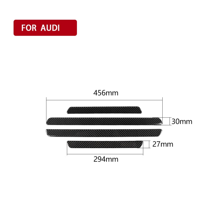 Car Carbon Fiber Threshold Decorative Sticker for Audi A6 S6 C7 A7 S7 4G8 2012-2018, Left and Right Drive Universal, Threshold