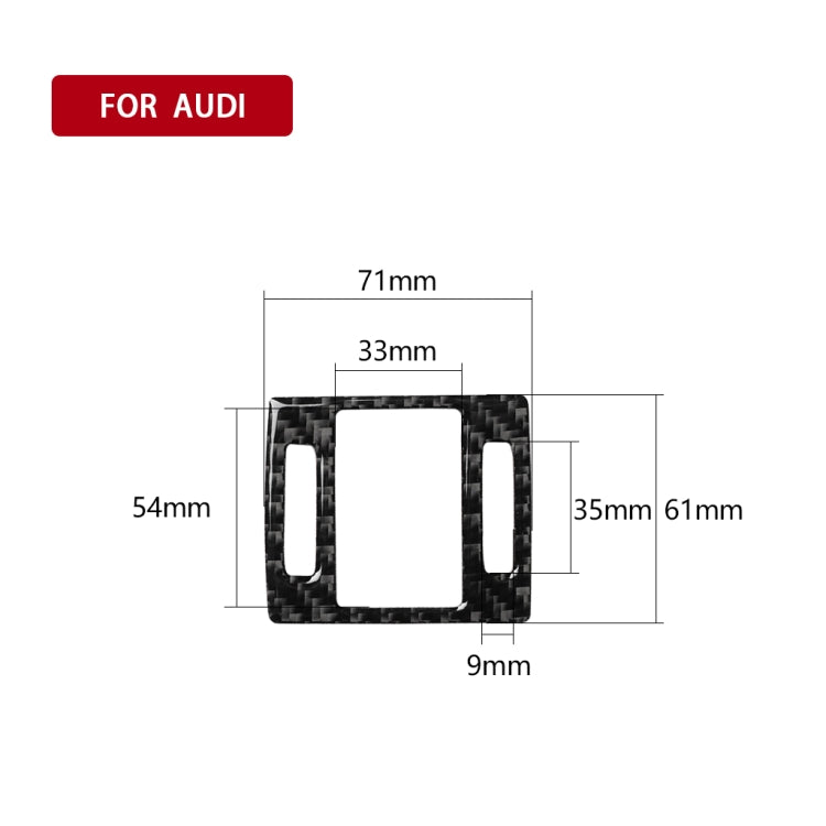 Car Carbon Fiber Warning Light Decorative Sticker for Audi A6 S6 C7 A7 S7 4G8 2012-2018, Left and Right Drive Universal