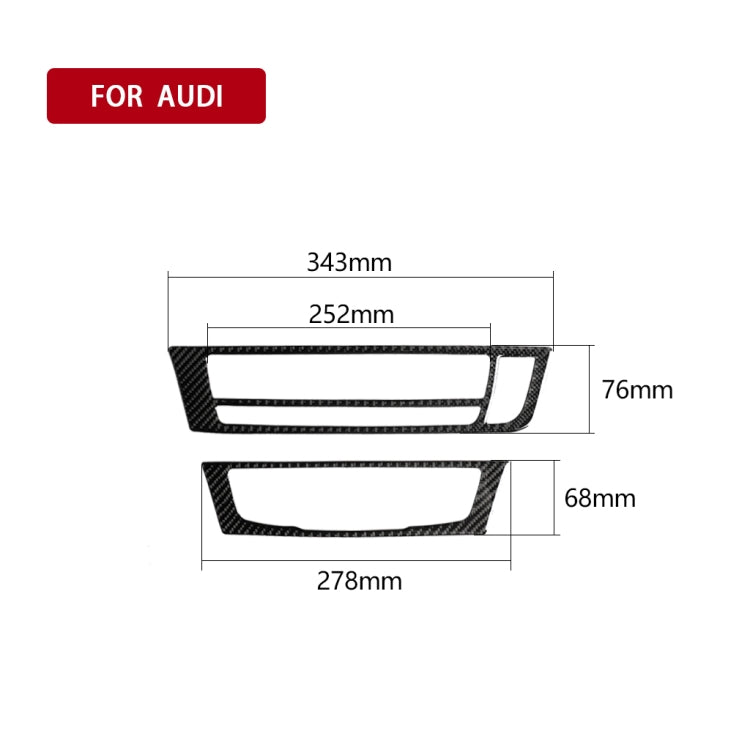 Car Carbon Fiber Air Conditioning CD Panel Decorative Sticker for Audi A6 S6 C7 A7 S7 4G8 2012-2018, Right Drive, Air Conditioning CD Panel, Right Drive