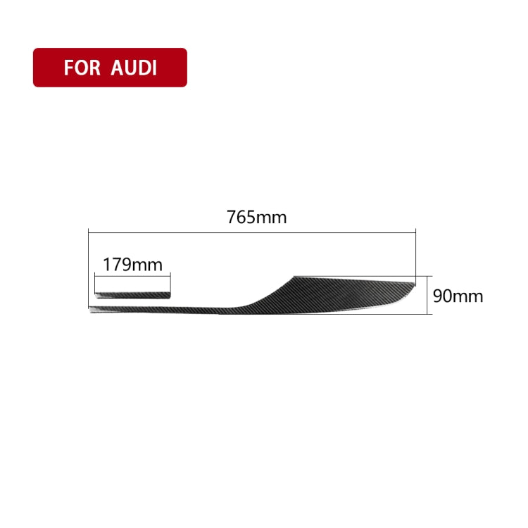 Car Carbon Fiber Dashboard Decorative Strip for Audi A6 S6 C7 A7 S7 4G8 2012-2018, Left Drive, Dashboard, Left Drive