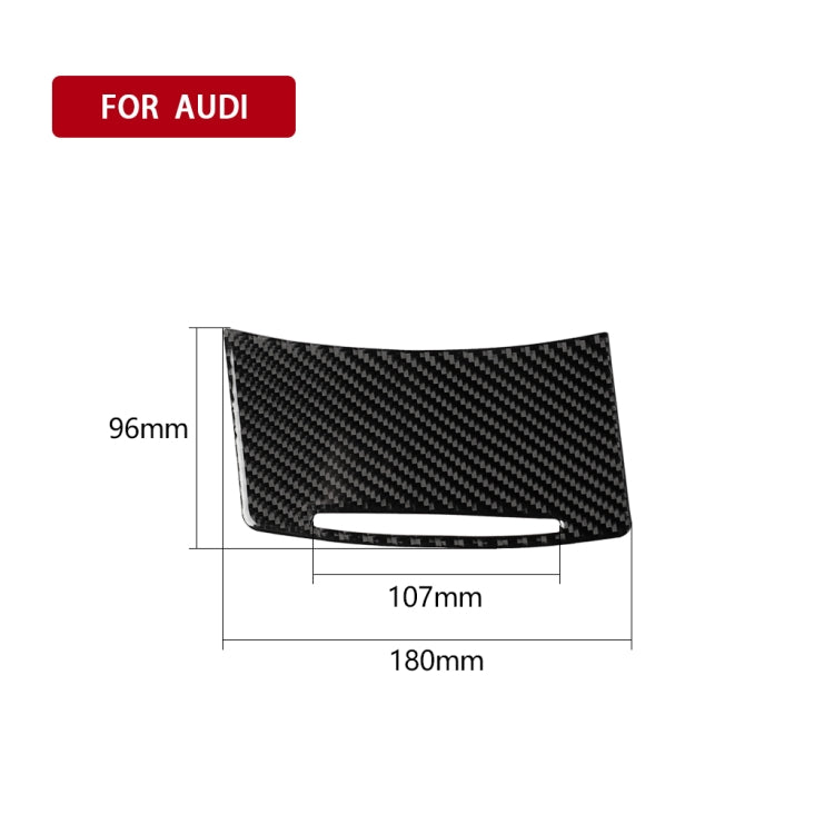 Car Carbon Fiber Storage Cover Decorative Sticker for Audi A6 2005-2011, Left Drive, Storage Cover, Left Drive