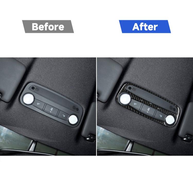 Car Carbon Fiber Reading Light Decorative Sticker for Audi TT 8n 8J MK123 TTRS 2008-2014, Left and Right Drive Universal, Reading Light
