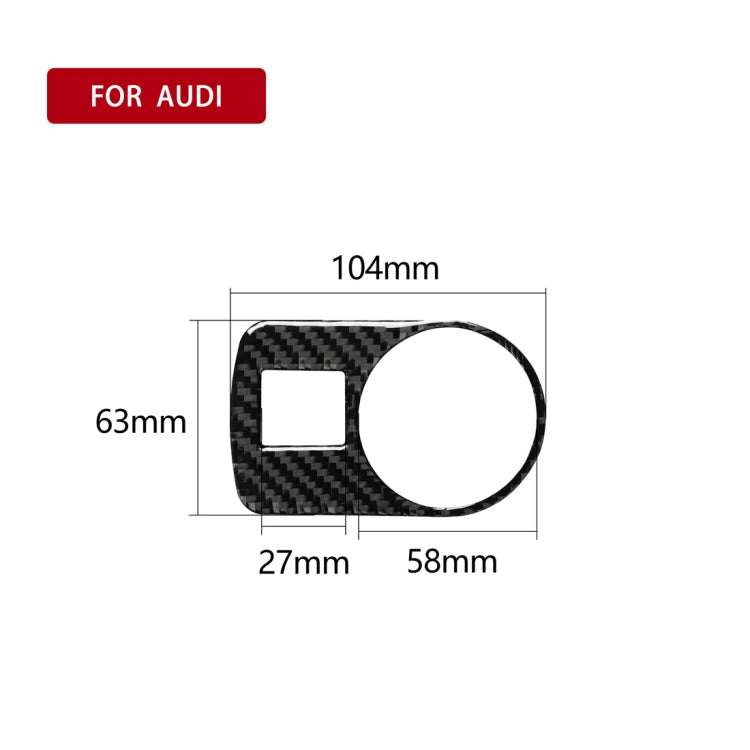 Car Carbon Fiber Headlight Switch Decorative Sticker for Audi TT 8n 8J MK123 TTRS 2008-2014, Right Drive, Headlight Switch, Right Drive