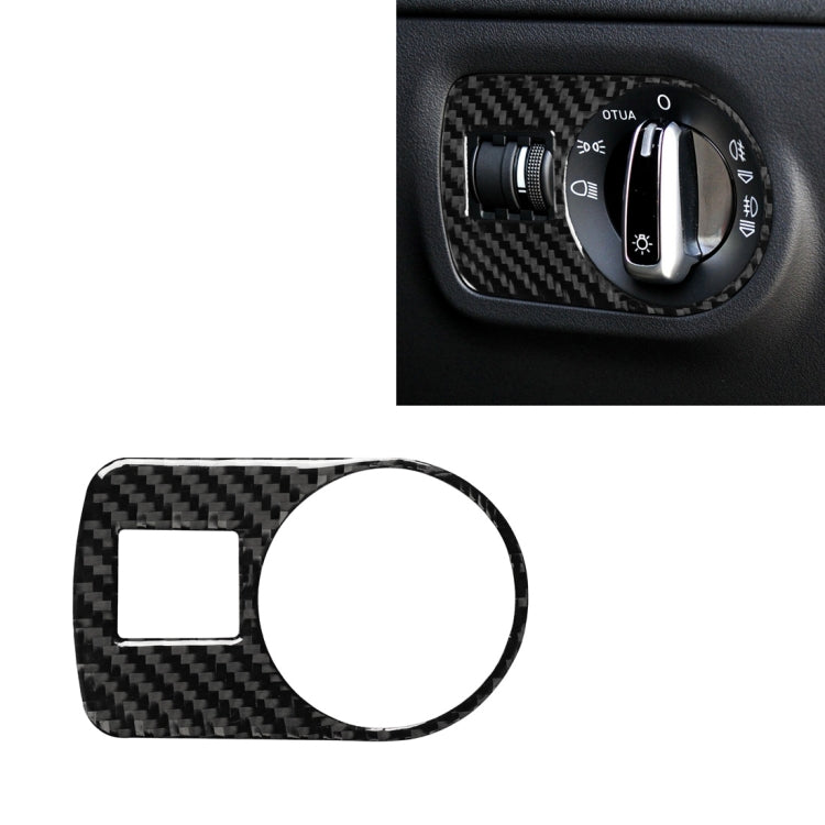 Car Carbon Fiber Headlight Switch Decorative Sticker for Audi TT 8n 8J MK123 TTRS 2008-2014, Right Drive, Headlight Switch, Right Drive