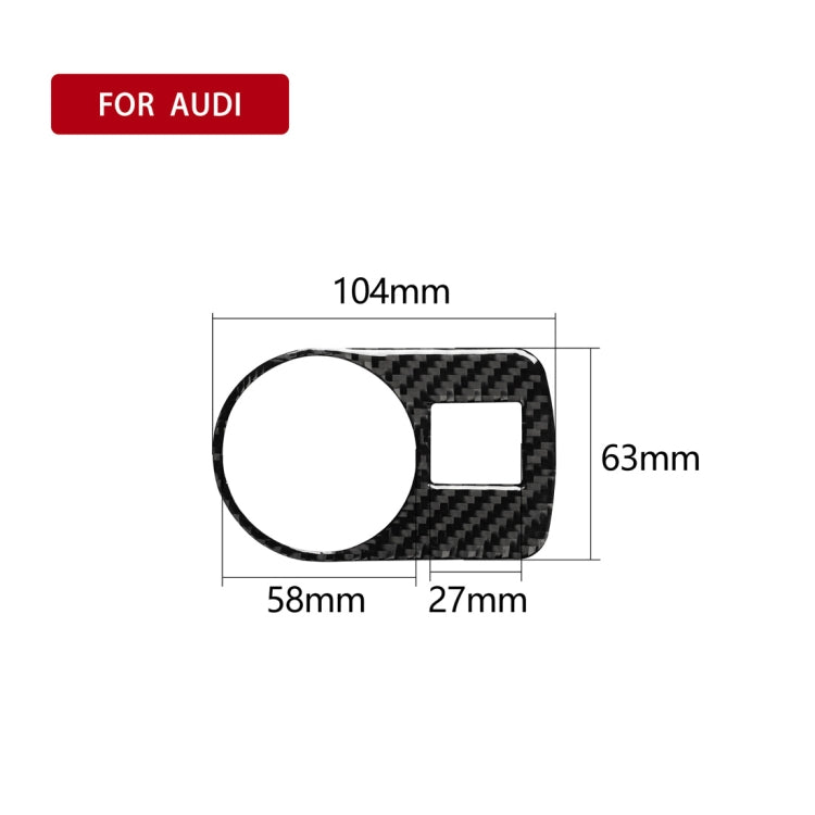 Car Carbon Fiber Headlight Switch Decorative Sticker for Audi TT 8n 8J MK123 TTRS 2008-2014, Left Drive, Headlight Switch , Left Drive