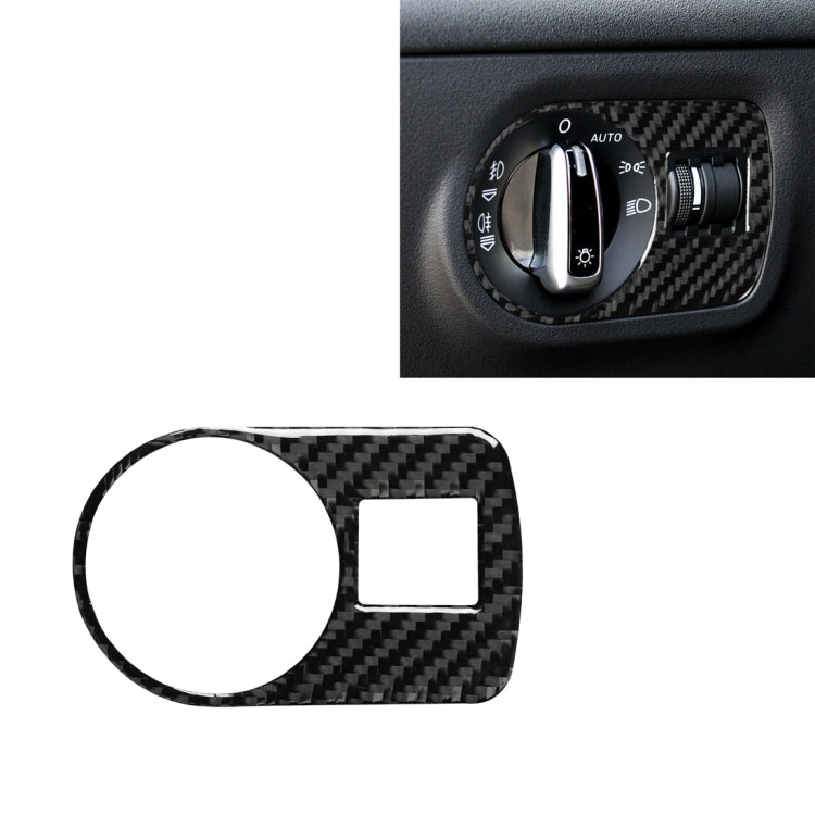 Car Carbon Fiber Headlight Switch Decorative Sticker for Audi TT 8n 8J MK123 TTRS 2008-2014, Left Drive, Headlight Switch , Left Drive