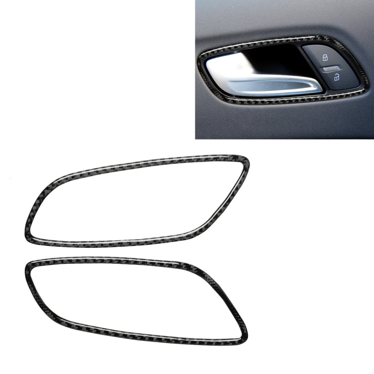 Car Carbon Fiber Door Handle Frame Decorative Sticker for Audi TT 8n 8J MK123 TTRS 2008-2014, Left and Right Drive Universal, Door Handle Frame