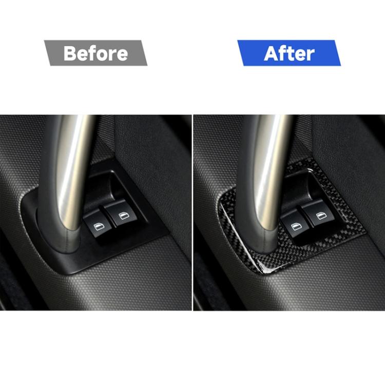 Car Carbon Fiber Glass Lifter Panel Decorative Sticker for Audi TT 8n 8J MK123 TTRS 2008-2014, Right Drive, Glass Lifter , Right Drive