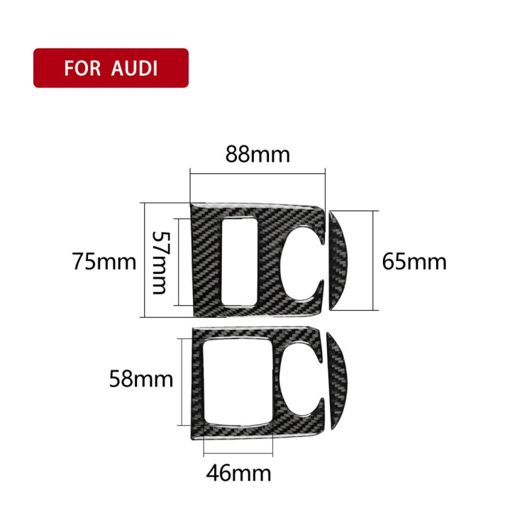 Car Carbon Fiber Glass Lifter Panel Decorative Sticker for Audi TT 8n 8J MK123 TTRS 2008-2014, Left Drive, Glass Lifter , Left Drive