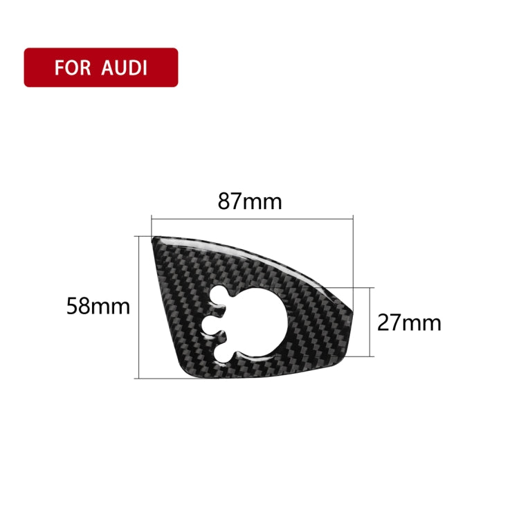 Car Carbon Fiber Door Button Decorative Sticker for Audi TT 8n 8J MK123 TTRS 2008-2014, Left Drive, A Style, Door Button, Left Drive A