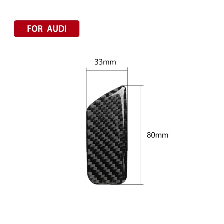 Car Carbon Fiber Passenger Seat Hand Box Switch Decorative Sticker for Audi A3 / 8V 2014-2019, Right Drive, Hand Box Switch, Right Drive