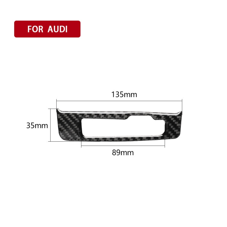 Car Carbon Fiber Gear Shift Frame Decorative Sticker for Audi A3 / 8V 2014-2019, Left Drive, Gear Shift Frame, Left Drive