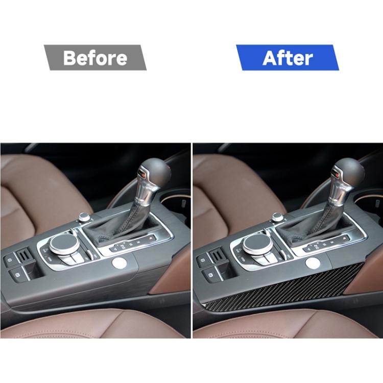 Car Carbon Fiber Gear Shift Position Side Panel Decorative Sticker for Audi A3 2014-2019, Right Drive, Gear Shift Position Side Panel, Right Drive