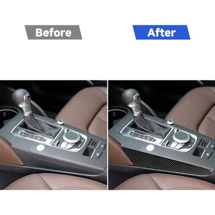 Car Carbon Fiber Gear Shift Position Side Panel Decorative Sticker for Audi A3 2014-2019, Left Drive, Gear Shift Position Side Panel, Left Drive