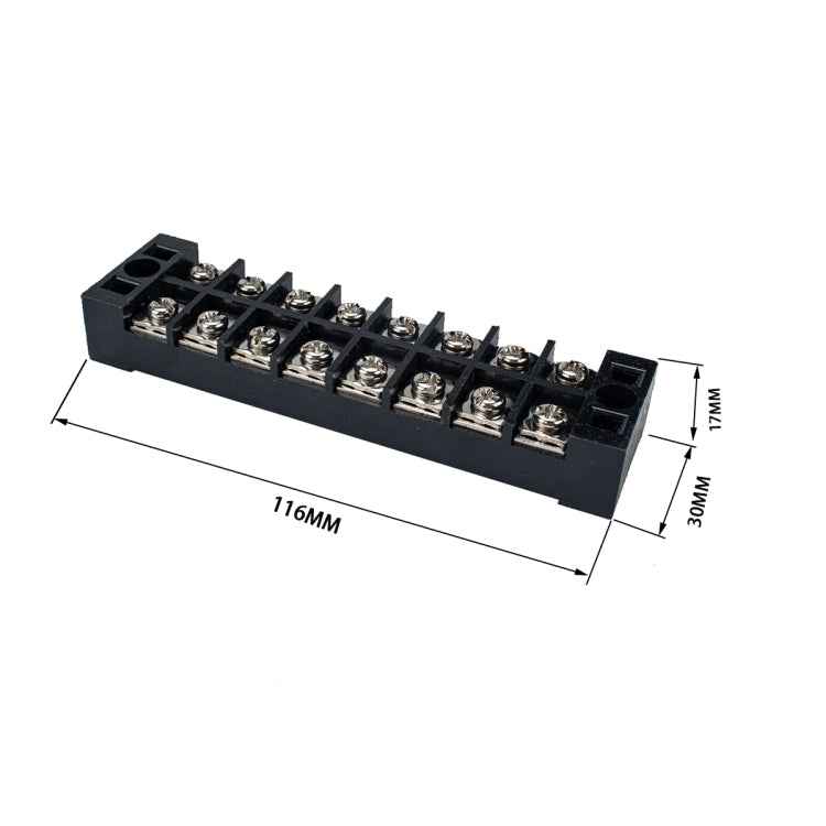 5 PCS Car 8-way 25A TB-2508 Dual Row Power Terminal Connector + 8-position Connection Strip with Cover