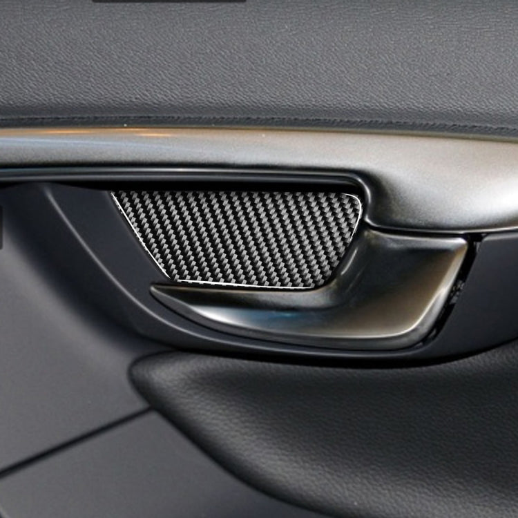 4 PCS Car Carbon Fiber Inner Door Bowl Decorative Stickers for Volvo V60 2010-2017 / S60 2010-2018, Left and Right Drive Universal, Inner Door Bowl
