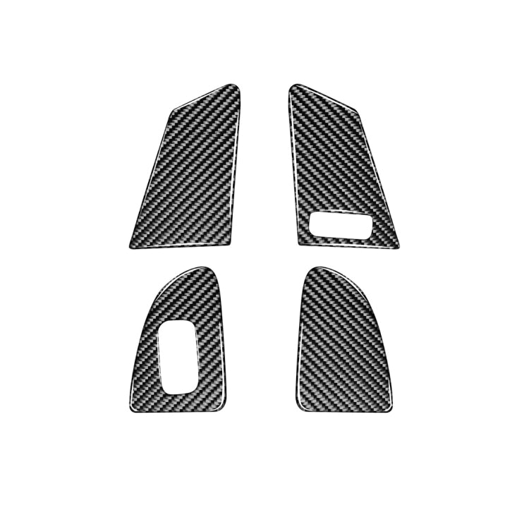 4 PCS Car Carbon Fiber Window Lifting Button Decorative Stickers for Volvo V60 / XC60 2010-2017 / S60 2010-2018, Right Drive, Window Lifting Button, Right Drive C