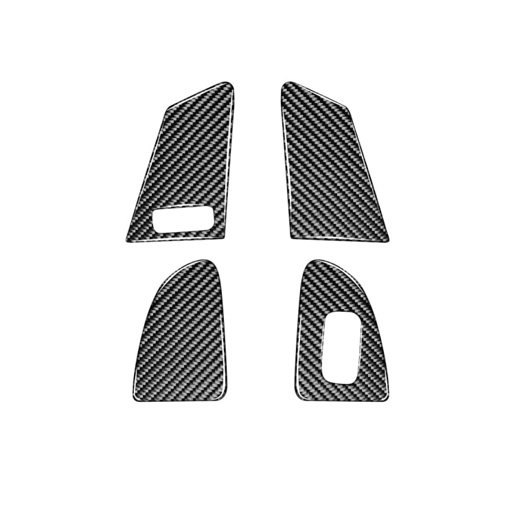 4 PCS Car Carbon Fiber Window Lifting Button Decorative Stickers for Volvo V60 / XC60 2010-2017 / S60 2010-2018, Left Drive, Window Lifting Button, Left Drive C